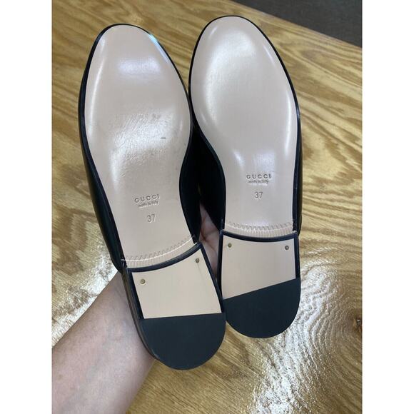 Gucci Princetown Slippers Women's 6.5 Black Leather Slip-On Walking Shoes L1 - Picture 14 of 15